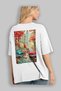 New York 2 White Oversize Country City Back Printed Unisex T-Shirt 100% Cotton Premium - 3