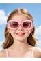 Kids UV400 Protection with Light Weight Eyewear, 3D Color Rhinestone Bow Kids Sunglasses Set, Sweet Sequin Portable Hard Protective Case Kit