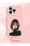 iPhone 13 Pro Compatible Case Camera Protector Pink Silicone Couple Phone Case Girl Pattern - 2