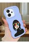 Oppo Reno 14F Compatible Case Camera Protector Blue Silicone Couple Phone Case Girl Pattern