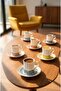 Anais 6-Person Hand-Painted Coffee Cup Set - 90 ml