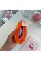Plush Mini Wallet & Bag Charm |   Card Holder, Coin Purse, Earphone and Keychain Organizer |   Orange - 3