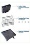 Dish Drying Rack for Kitchen Counter - Large Dish Rack with Drainboard, Rustproof Dish Drainer with Utensil Holder for Sink, Black - 5