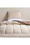 Down Alternative 2-piece Reversible Comforter Set 150x220cm - Beige Brown - 2