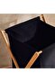 Dhafne Bamboo Frame Laundry Hamper 50x43x76cm - Black - 3