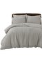 Double Duvet Cover Set - Linen, Double Size, 3 Pcs (Duvet + 2 Pillowcases), Breathable Microfiber, Easy Care, Wrinkle Free