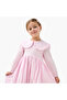 Peter Pan Collar Long Sleeves Balloon Dress with Embellished Detail - 5