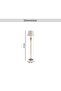 Maribel E27 Floor Lamp D40x160Cm- Brass - 7