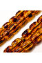 German Musk Beads 33 Beads 10.5x13.5mm Amber Burgundy Decorative Beads Antique Metal Tassel 47.5g - 4