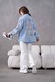 Women's Embroidered Denim Kimono