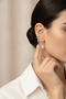 Yellow Color Star and Planet Themed Zircon Stone Triple Bijoux Earring Set - 3