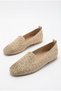 128-460 Knitwear Print Stone Embroidered Cut Toe Women's Ballerinas - 3