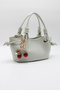 Women's Mint Knot Detailed Crossbody Hand and Shoulder Bag with Cherry Charm Accessory - 3