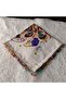 Handmade Needlework Writing, Scarf, Yemeni, Mevlit Cover, Head Cover, 4 Sides Embroidered, 100% Cotton, 100*100cm - 2