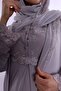 Pregnant and Postpartum Set with Hijab and Breastfeeding Features - 5 Piece Effortt - Gray - 7