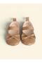 Baby Girl Bowknot Velcro Shiny Patent Leather Booties Shoes First Step Shoes Ballet Flats - 2