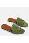 Large Size Women's Genuine Suede Leather Slippers 41-42-43-44-Green Suede - 2