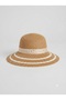 Capella Luxury Hat with Bow - 35% Silk 65% Natural Paper Blend, Elegant Summer Hat with Gold Polka Dot Ribbon