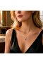 Luxurious Figured Statement Necklace with Zircon Stones