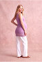 Maternity Lilac Cotton Crew Neck Sleeveless Lace Detailed Long Undershirt Millie - 3