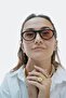 Prd Black Frame Honey Color Glass Sunglasses - 5