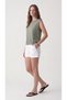 Khaki Modal Fabric Women's T-Shirt - 3
