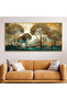 Signtouch Abstract Forest Tree Canvas Wall Art 50x100 cm With Outer Frame for Office Decor