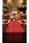 100% Cotton Red Rectangular Special Patterned Runner 40X150 - 4