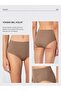 Women's Lycra Ribbed Lace High Waist Panties 2-Pack 929/Mink - 2