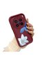 Vivo X200 Pro Compatible Case Camera Protector Burgundy Silicone Couple Phone Case Floral Pattern - 2