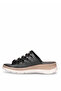 Famous 2136 Black Genuine Leather Women's Slippers - 4