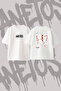 Ariana Grande Polka Dot Design Back Printed Cotton White Oversize T-Shirt