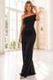 Open Shoulder Strapless Sequin Detailed Fish Cut Women's Evening Dress Tbsee08 - 6