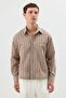 Mink Linen Blend Boxy Fit Men's Shirt