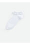 Alita City Lcw Kids White Patterned Girls' Booties Socks with a Difference - 3