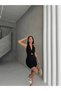 Neck Tie Buckle Dress