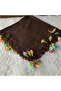 Handmade Rainbow Spring Beaded Crochet Border Writing Edge Cheesecloth Yemeni Dowry Bag Circle