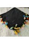 Handmade Rainbow Spring Beaded Crochet Border Writing Edge Cheesecloth Yemeni Dowry Bag Circle - 3