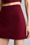 Ultra Soft Cotton Standard Fit Modal Burgundy Mini Skirt H2002Ax26Au - 6