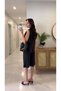 Frella Black Belted Vest Suit - 4