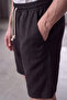 Men's Black Summer Lightweight Casual Breathable Muslin Shorts with Back Pockets - 3