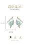 Trend Women's Steel Stylish Earrings Double Color Spiral Leaf Earrings Water Green Blue - 4