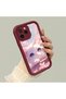 حافظة متوافقة مع هاتف iPhone 11 Pro، حافظة حماية للكاميرا، حافظة هاتف من السيليكون باللون الأحمر الداكن، نمط القطط - 3