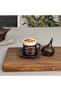 Luxurious Ottoman Covered Turkish Coffee Cup – Metal Embellished Porcelain Coffee Cup - 2