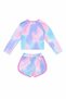 Girls' Long Sleeve Swimsuit Set with Shorts 2-Piece Set 5-13 Years I Girls' Long Sleeve Swimsuit Set with Shorts 2-Piece Set - 5