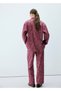 Şerit desenli pijama pantolonu - 4