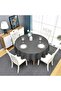 Anthracite Round Tablecloth |   Liquid Proof |   Linen |   Custom Size |   Oeko-Tex ®   Certificate |   65% Cotton 35% Polyester - 4
