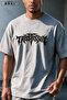 Trust Issue Printed Oversize T-Shirt & Gray Pants Tracksuit Set - 3