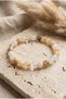 Handmade Round Gold Rutil Quartz Natural Stone Flexible Bracelet - 3