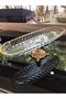 Kayık Gilded Zamak Footed Presentation Plate with Glass Plate - 5